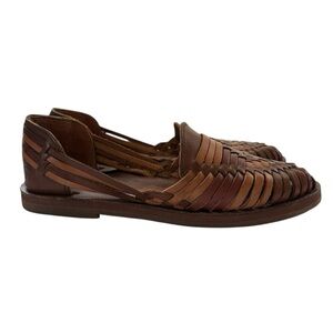 Size 7 Huarache Slides by Espiritu Women’s Shoes Sandals Brown Mules Woven